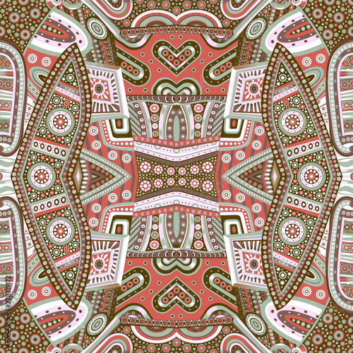 Vector - seamless pattern, motif of space abstract fantasy, mandala, wallpaper, background.