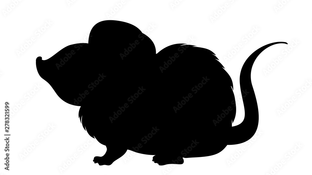 Cartoon rat silhouette Cartoon rat silhouette