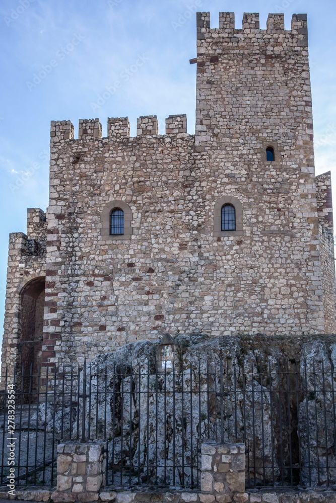 Ancient medieval castle of village El Papiol, Catalonia, Spain.