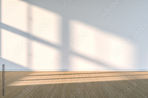 The cleaning house and the sunshine from the window, 3d rendering. photo