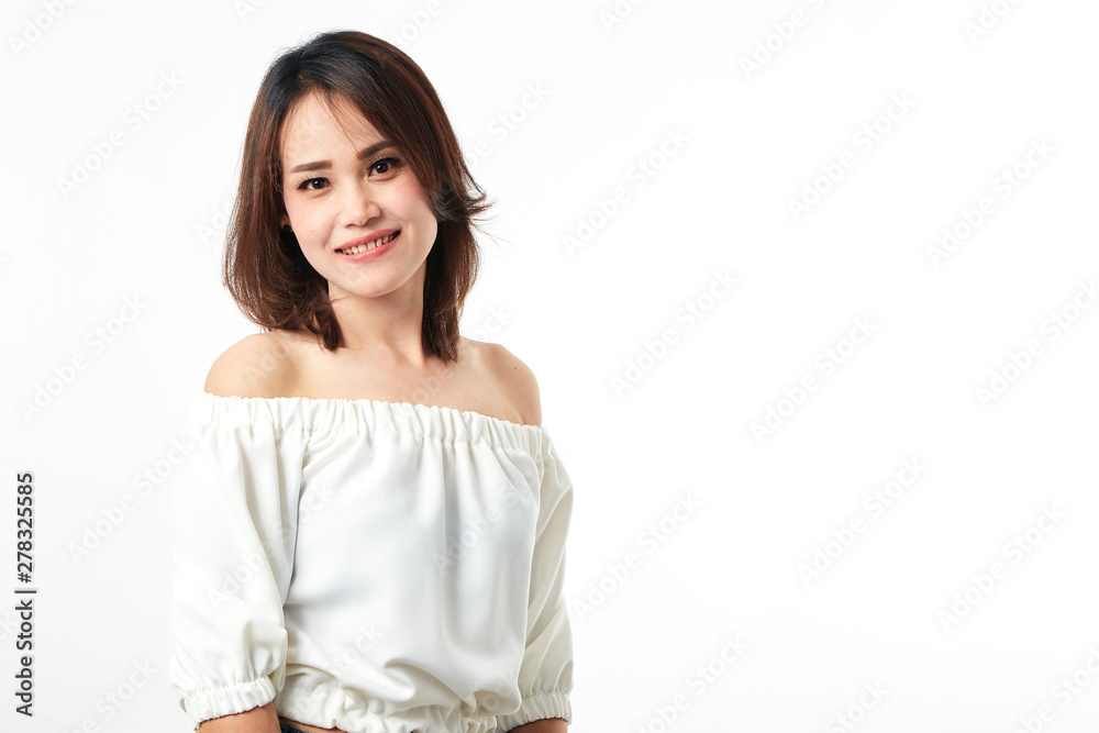 Portrait of the woman with beauty short brown hair Portrait of the woman with beauty short brown hair