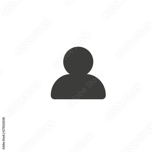 User Icon in trendy flat style isolated on grey background. User silhouette symbol for your web site design, logo, app, UI. Vector illustration.