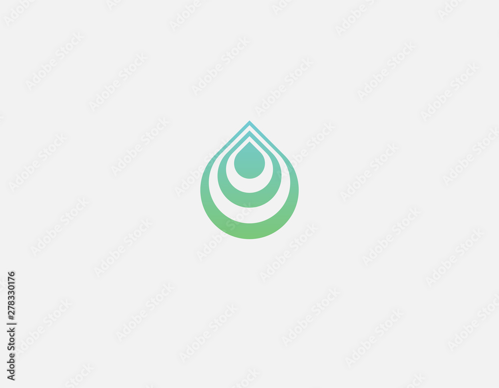 Creative Abstract linear logo icon water drop pattern illusion for company Creative Abstract linear logo icon water drop pattern illusion for company