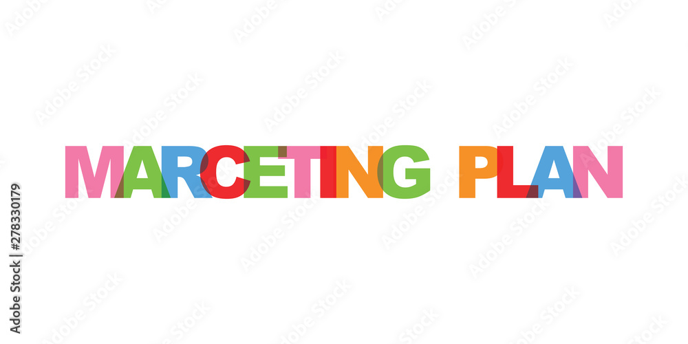Marceting plan business card text. Modern lettering poster. Color word art slogan icon. Phrases vector print design elements. Marceting plan business card text. Modern lettering poster. Color word art slogan icon. Phrases vector print design elements.