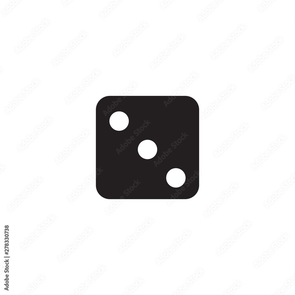 Dice icon graphic design template vector Dice icon graphic design template vector