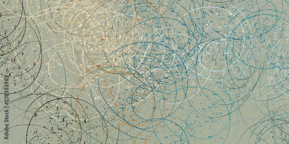 Handmade surreal abstract pattern. Modern artistic canvas. 2d illustration. Texture backdrop painting. Creative chaos structure element.