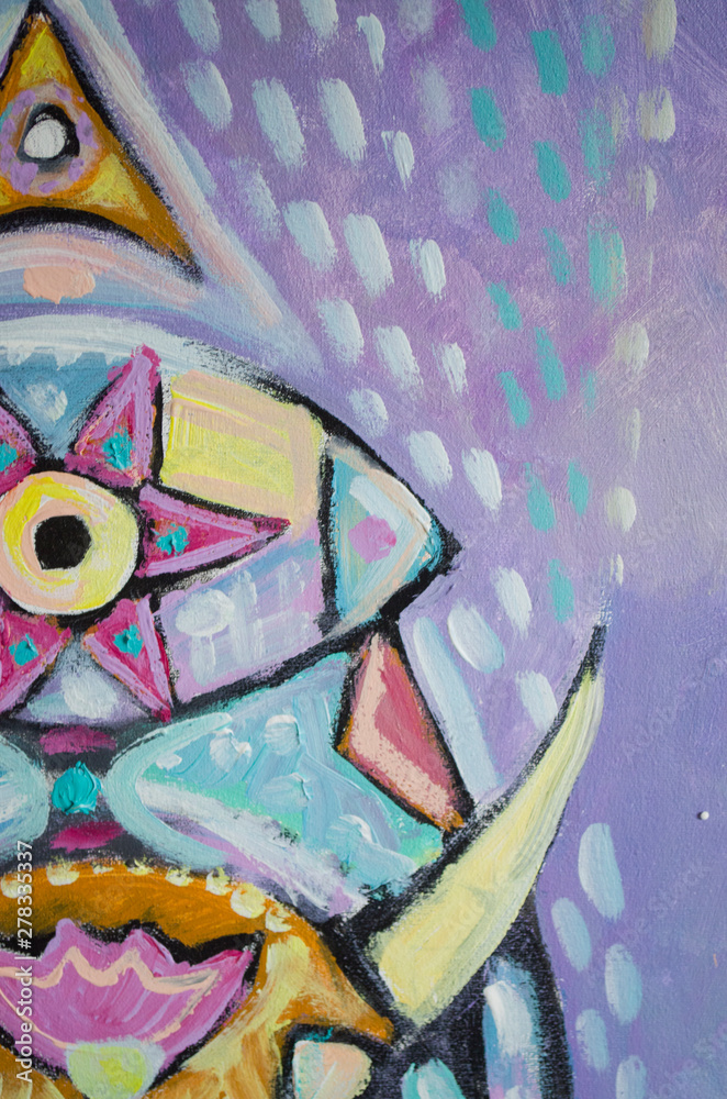 Hand drawn abstract acrylic painting on canvas. Hand drawn abstract acrylic painting on canvas.