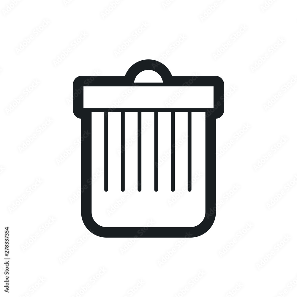 trash bin vector icon trash bin vector icon
