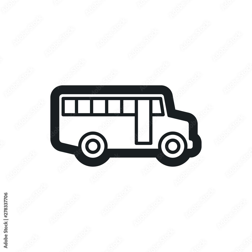 school bus vector icon