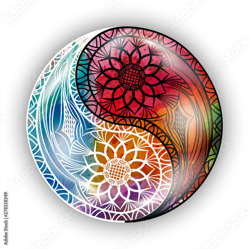 Yin yang symbol. Vector illustration.