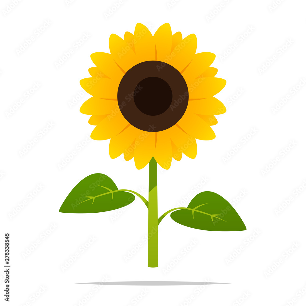 Cartoon sunflower vector isolated illustration Stock Vector | Adobe Stock