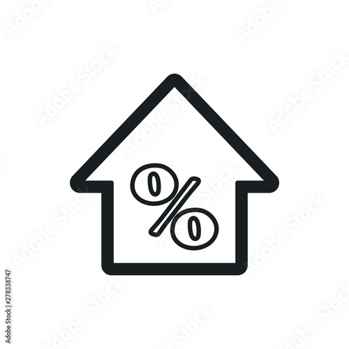 percent growth vector icon