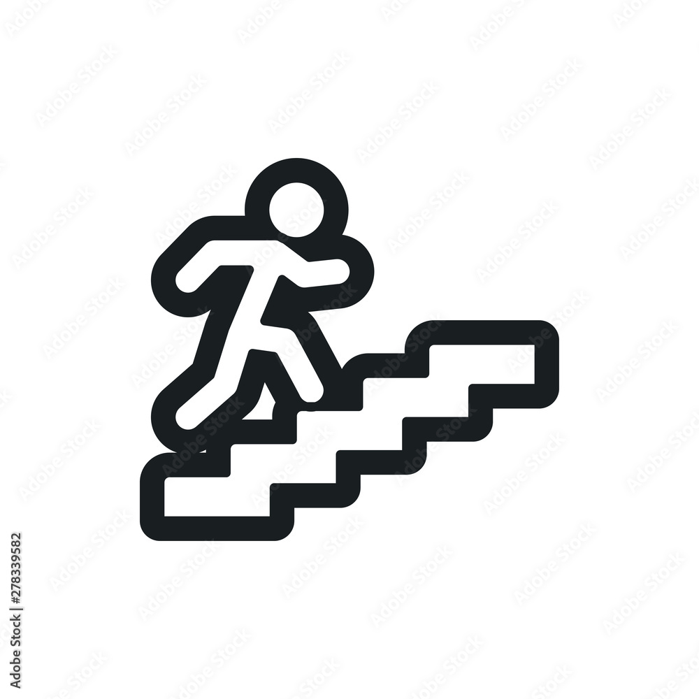 stairways run vector icon