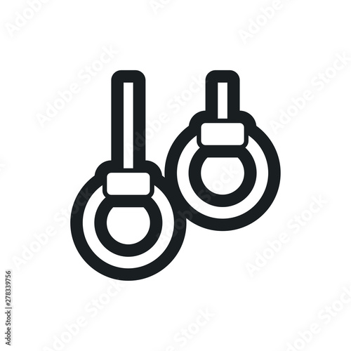gymnast rings vector icon