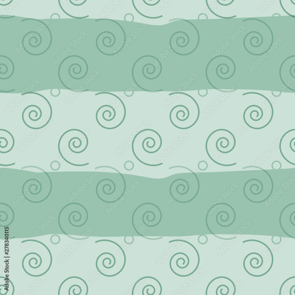Vector seamless pattern. Soft regular swirl elements on a wavy background Vector seamless pattern. Soft regular swirl elements on a wavy background