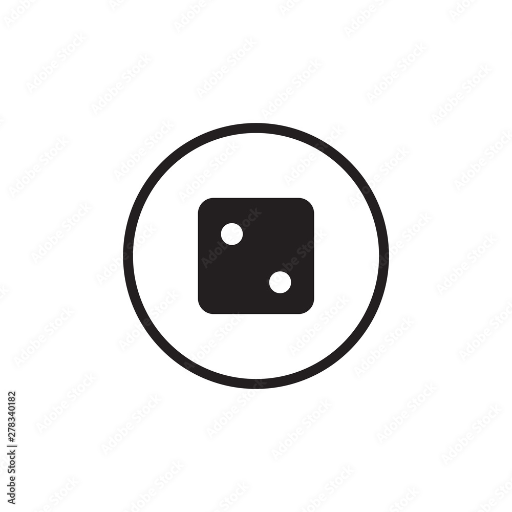 Dice icon graphic design template vector Dice icon graphic design template vector
