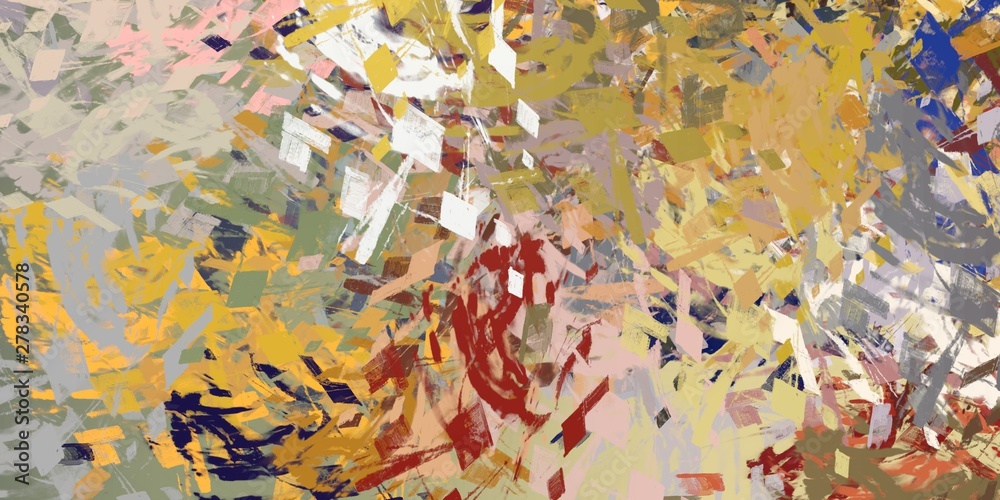 Fototapeta premium Brush painting. Artistic canvas. Oil art. 2d illustration. Texture backdrop. Creative chaos structure element.