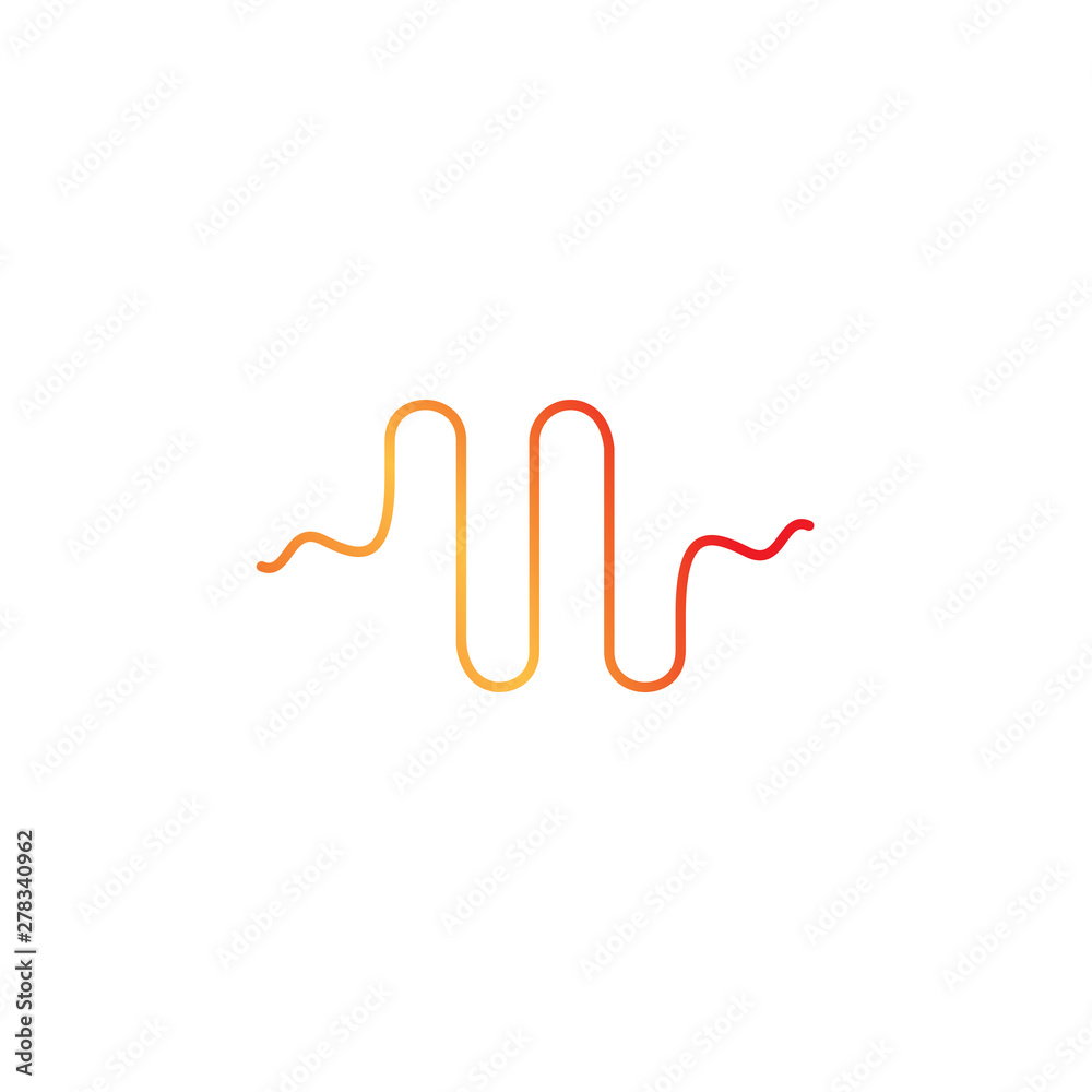 Sound waves vector illustration Sound waves vector illustration