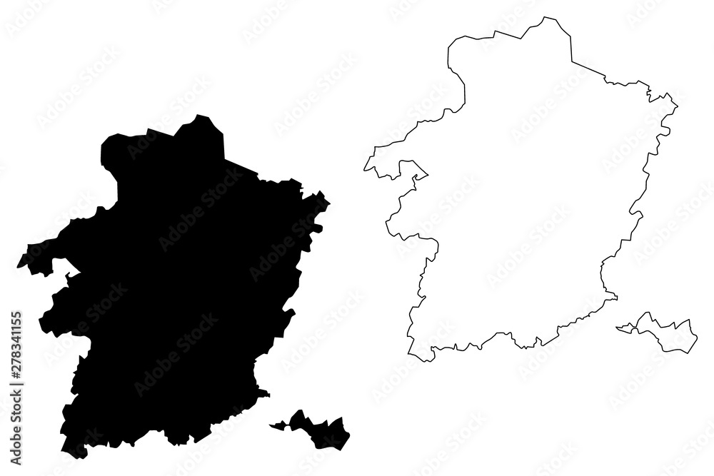Limburg Province (Kingdom of Belgium, Provinces of Belgium, Flemish Region) map vector illustration, scribble sketch Limburg map