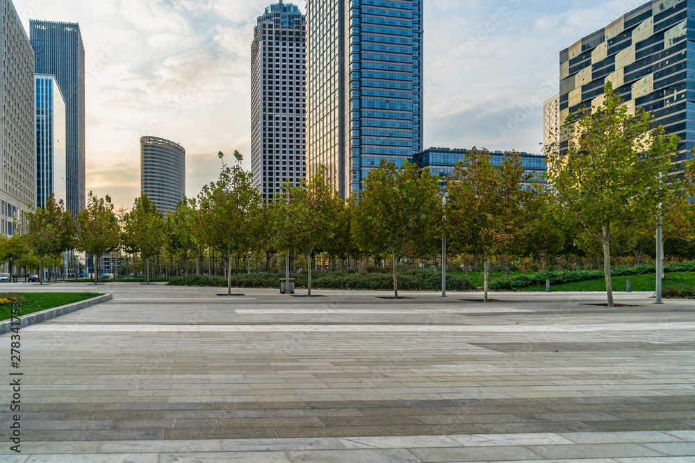 Empty floor with modern business office building. Empty floor with modern business office building.