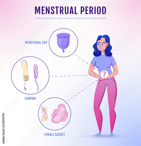 Feminine Hygiene Flat Infoposter 