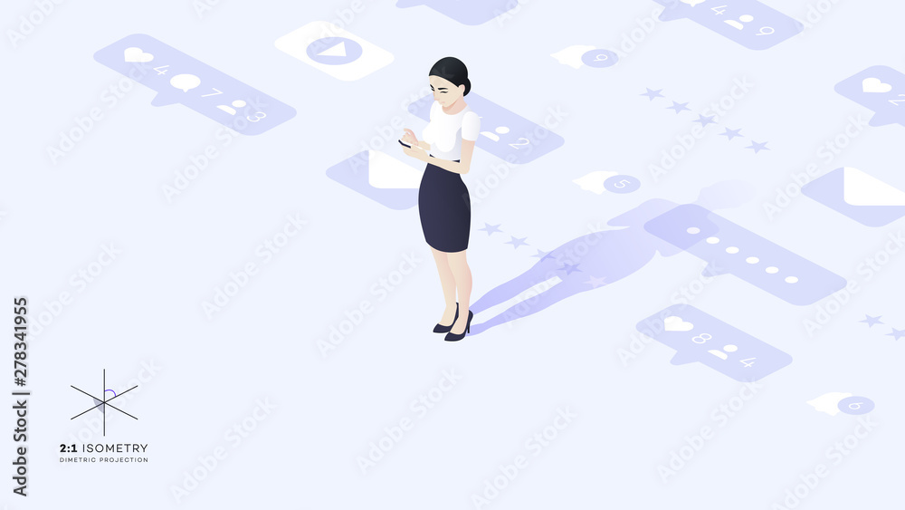 Beautiful young business lady is communicating with your phone. SMM concept. Beautiful young business lady is communicating with your phone. SMM concept.