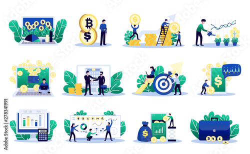 Digital Investment Icon Set