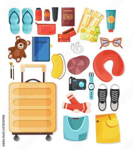 Contents Of Suitcase Composition