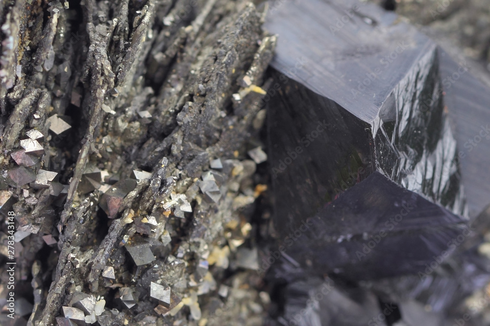 Crystals of marmatite ,pyrite and pyrrhotite