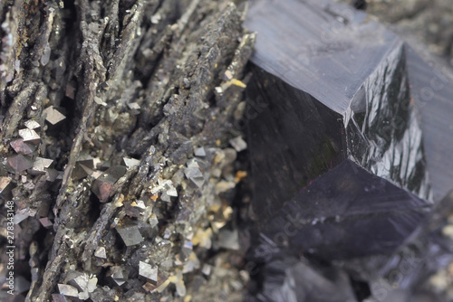 Crystals of marmatite ,pyrite and pyrrhotite