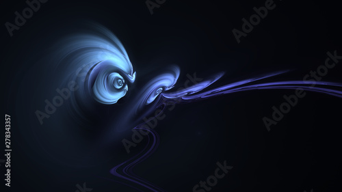 Blue waves twisted abstract background