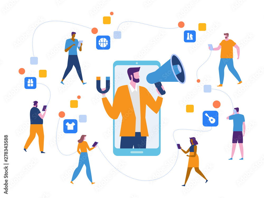 Influencer marketing. Potential product buyers Influencer marketing. Potential product buyers