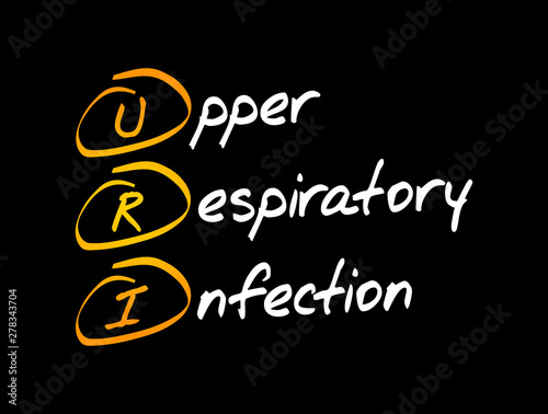 URI - Upper Respiratory Infection acronym, medical concept background