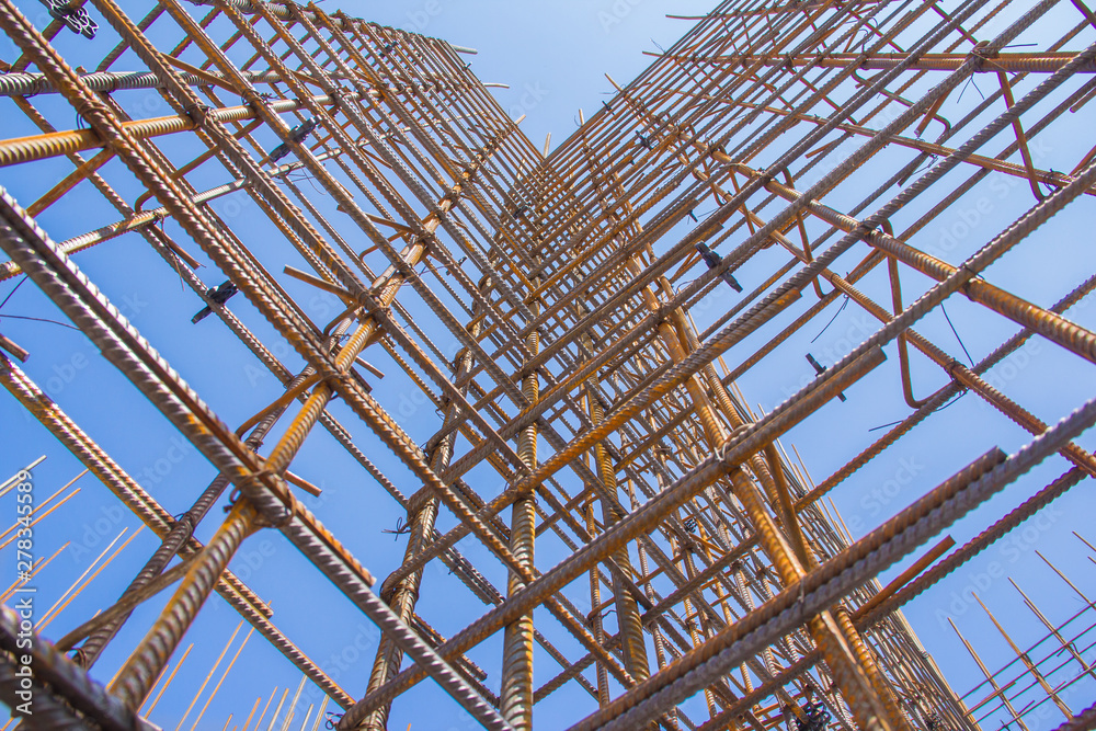 Steel rebar for reinforcement concrete for pouring the concrete base of