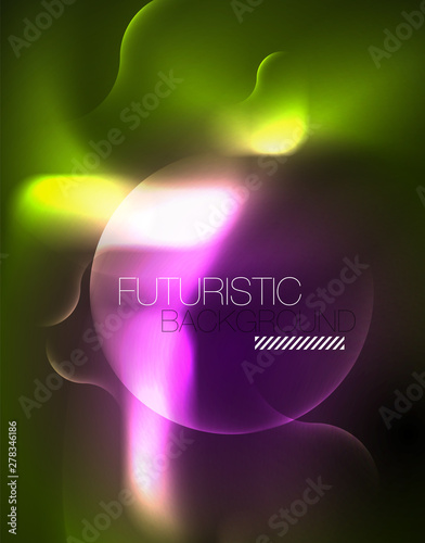 Neon lights vector abstract background