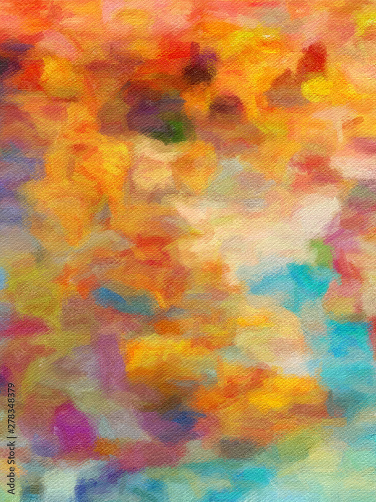 Abstract painting in oil background, splashes of paint on canvas, template for create design textile and fabric prints, flyers, invitations and banners backdrops, colorful fantasy wallpaper pattern