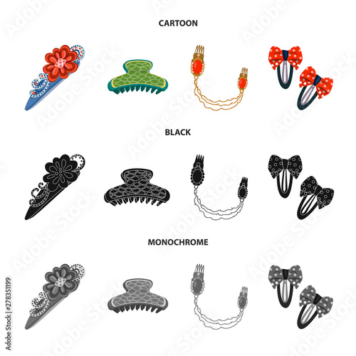Vector illustration of beauty and fashion sign. Set of beauty and female stock vector illustration.