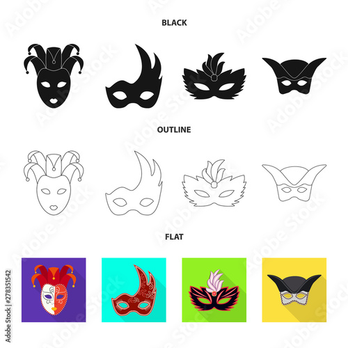 Isolated object of luxury and celebration icon. Collection of luxury and hide vector icon for stock.