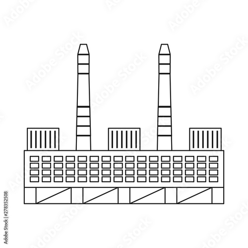 Vector illustration of manufactory and commercial sign. Set of manufactory and chimney stock vector illustration.