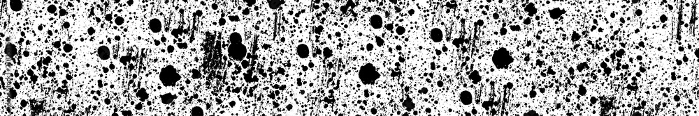 Grunge background black and white. The texture is abstract monochrome. Vector pattern of spots, scratches, lines, dots. - obrazy, fototapety, plakaty 