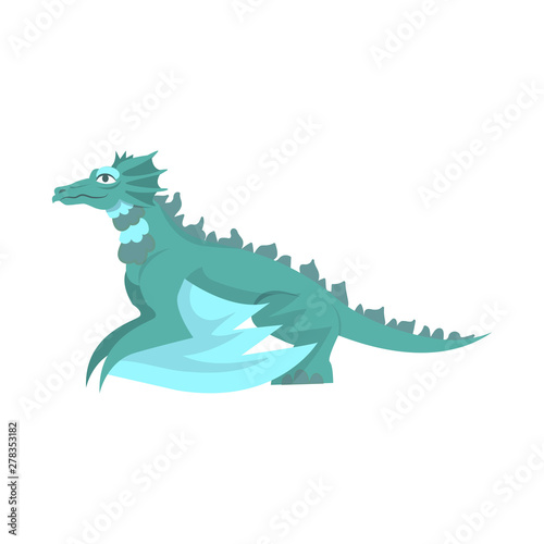 Isolated object of dragon and lizard sign. Set of dragon and monster stock symbol for web. © Svitlana