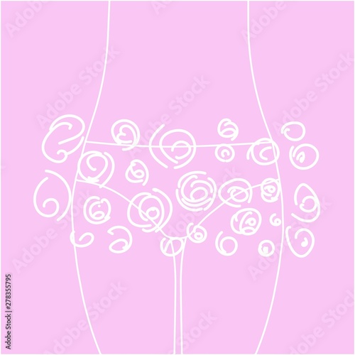 Period illustration. Women health. Intimate hygiene. Vector illustration