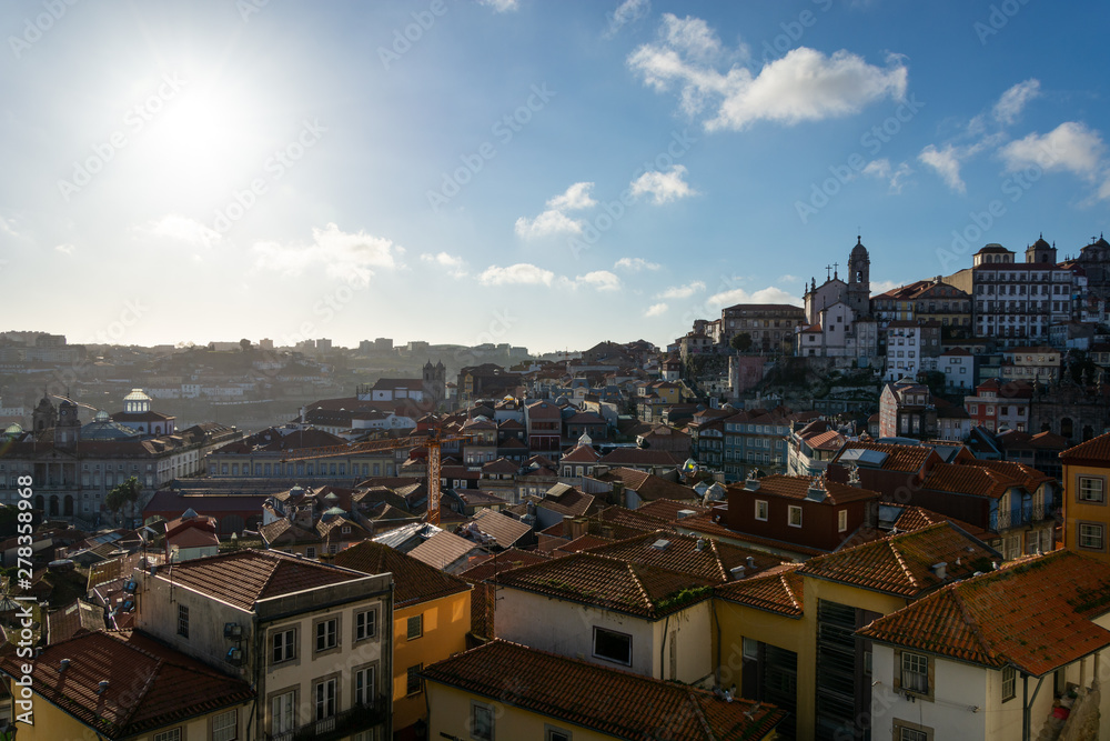 Beautiful view to part of the city of Porto