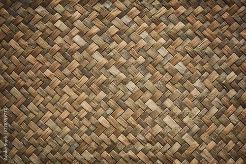 Картината върху платно Natural wicker braided woven rattan Sedge grass texture background