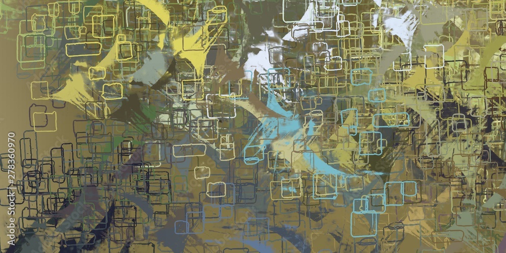 Naklejka premium Canvas painting. Colorful background texture. 2d illustration. Texture backdrop. Creative chaos structure.