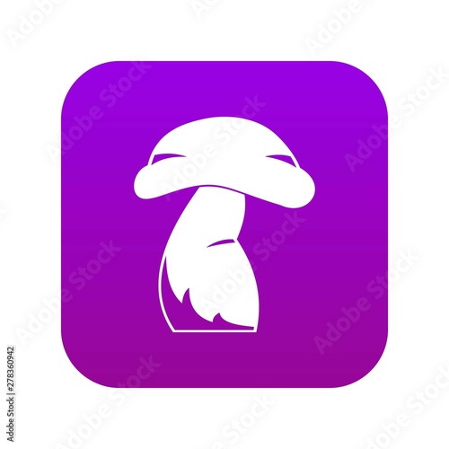 Good mushroom icon digital purple for any design isolated on white vector illustration