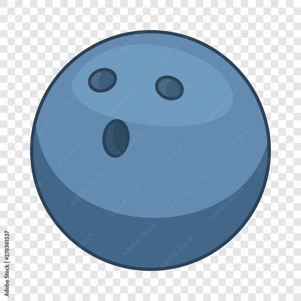 Bowling ball icon. Cartoon illustration of bowling ball vector icon for