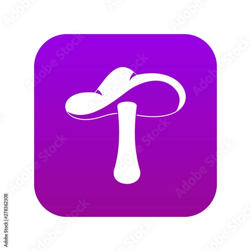 Autumn mushroom icon digital purple for any design isolated on white vector illustration