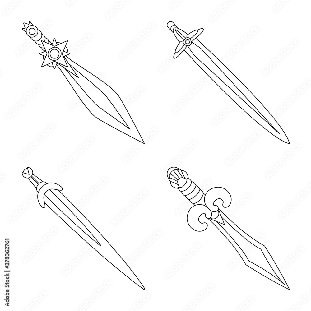 Vector design of game and armor icon. Set of game and blade stock symbol for web. Vector design of game and armor icon. Set of game and blade stock symbol for web.