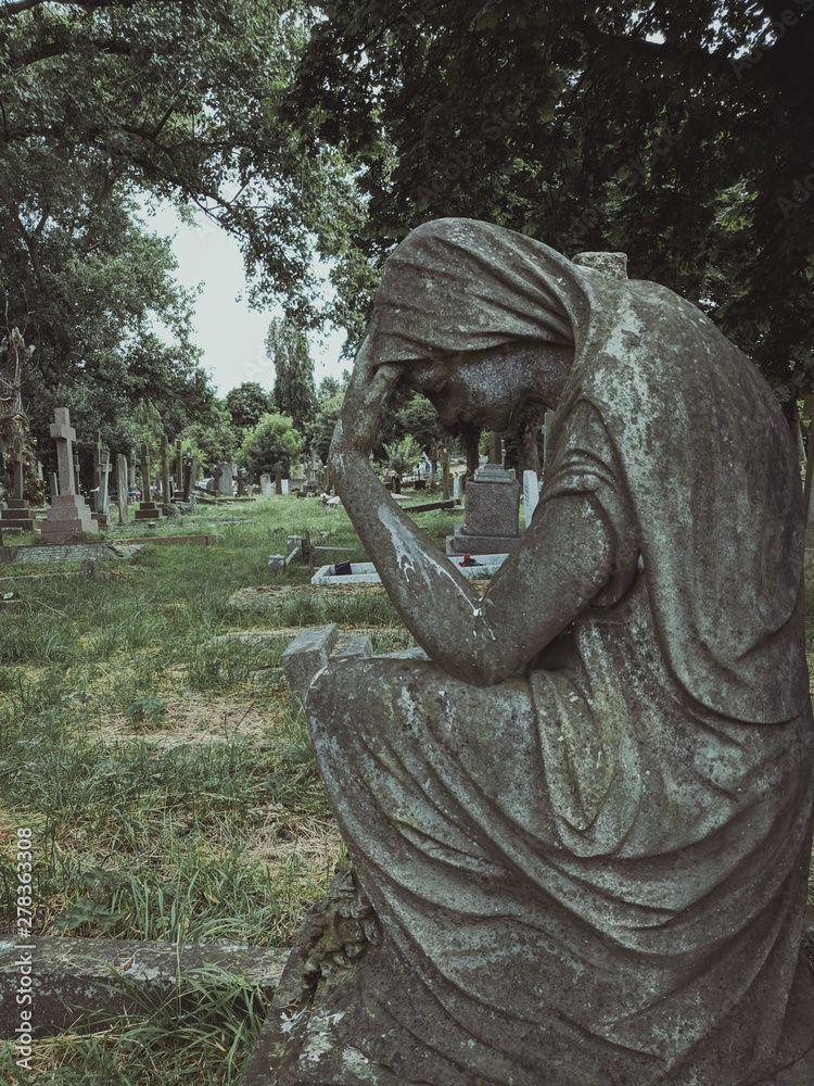 Obraz premium statue in the cementery
